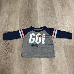 Carter’s Racing Themed Long Sleeve 'Go!' Shirt